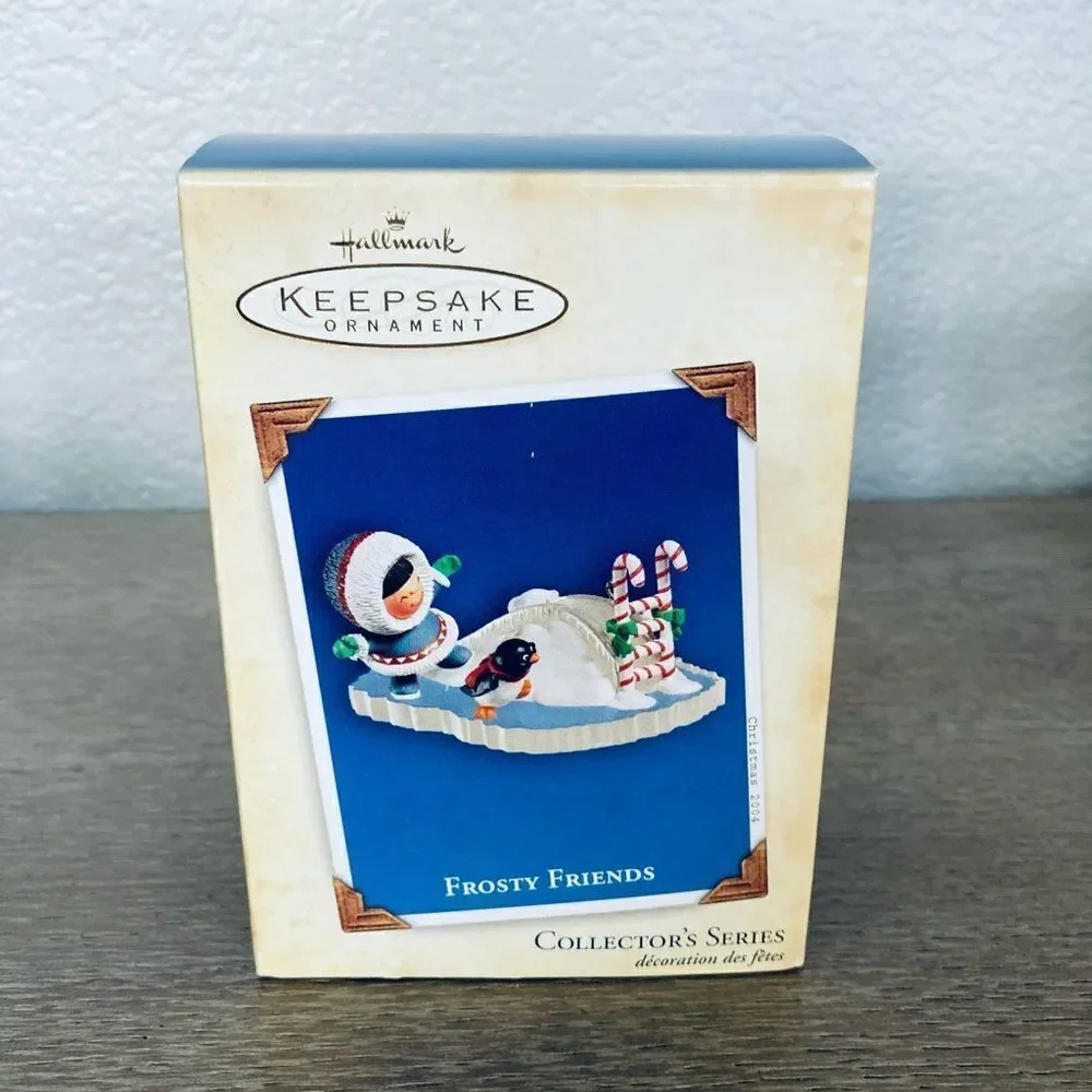 Hallmark Frosty Friends Christmas Eskimo North Pole Ornaments Lot